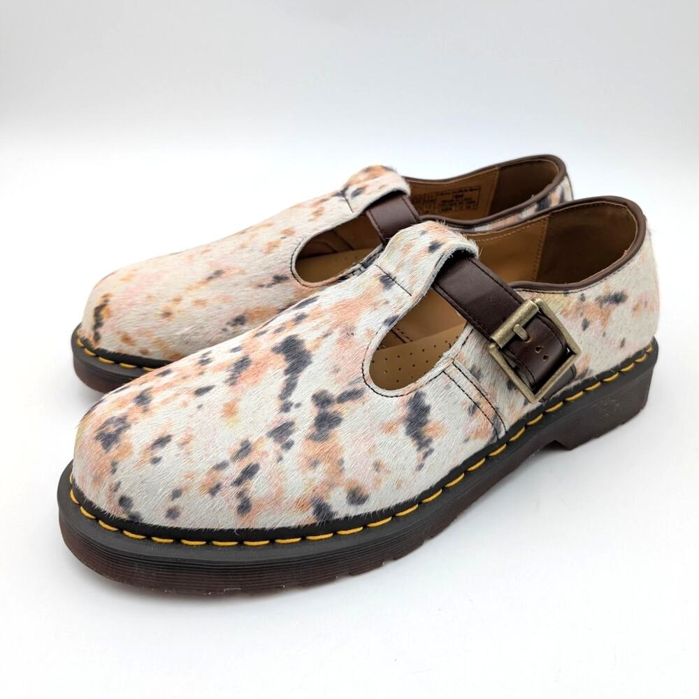 Dr. Martens T-Bar Platform Shoes Unisex Multi/Butterscotch Size US W12/M11 EU45